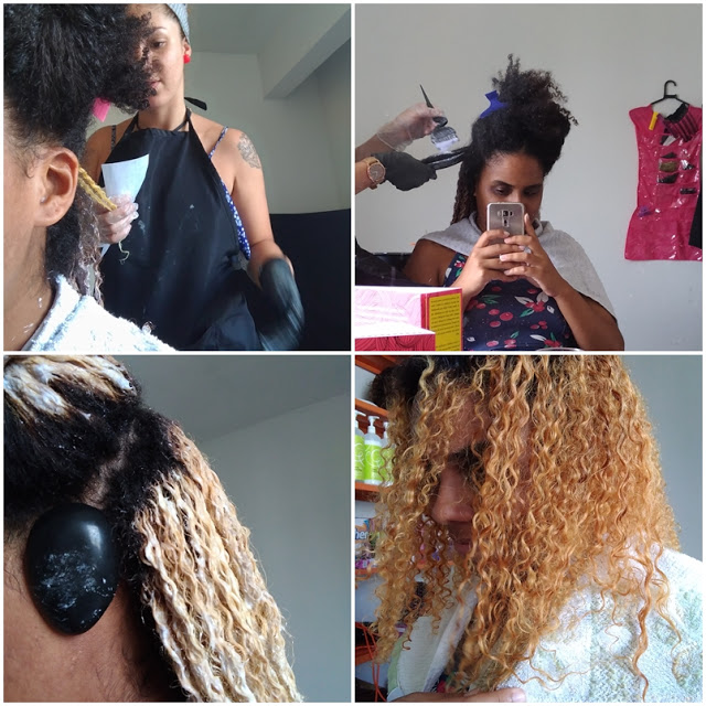 Cabelo cacheado e a primeira coloração Cabelo cacheado e a primeira coloração