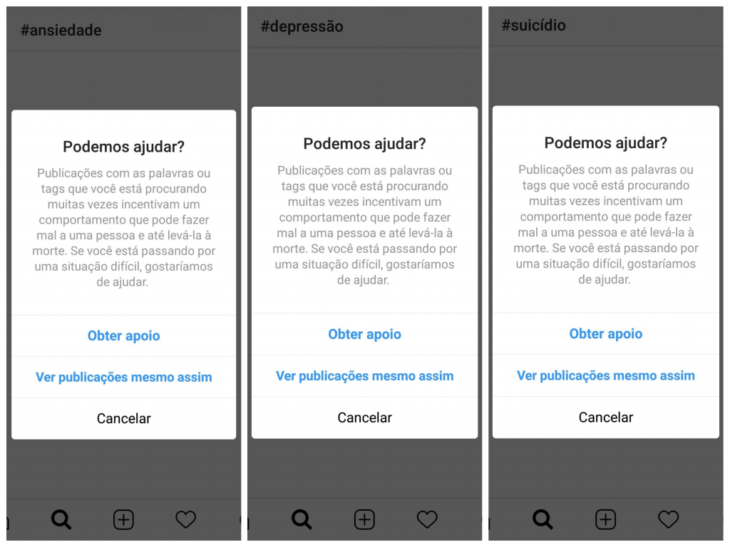 Instagram oferece ajuda para ansiosos e depressivos